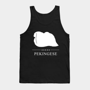 Pekingese Dog White Silhouette Tank Top